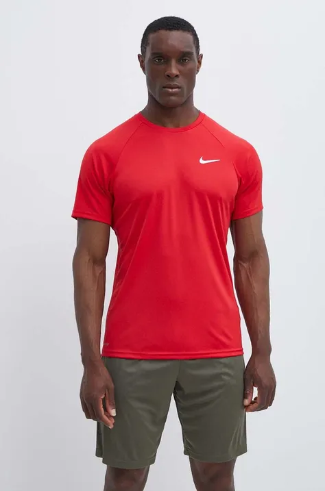 Nike tricou de antrenament culoarea rosu, neted