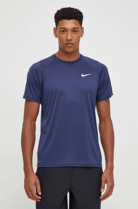 Tréningové tričko Nike tmavomodrá farba, jednofarebný