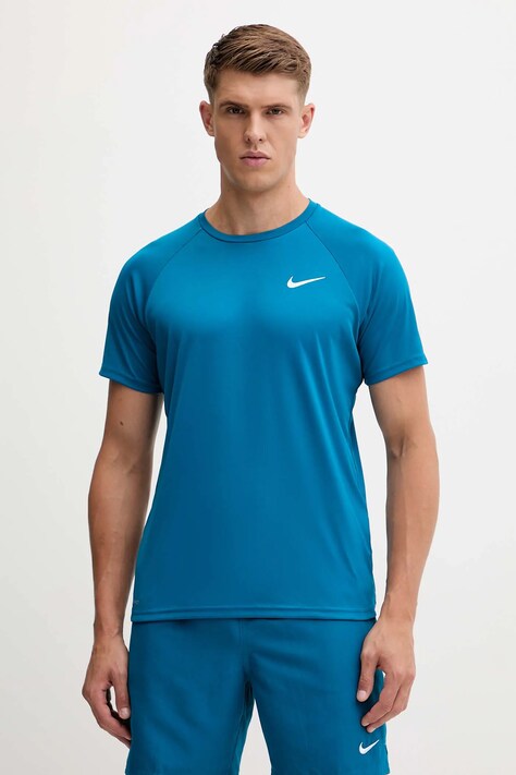 Nike t-shirt treningowy kolor turkusowy gładki
