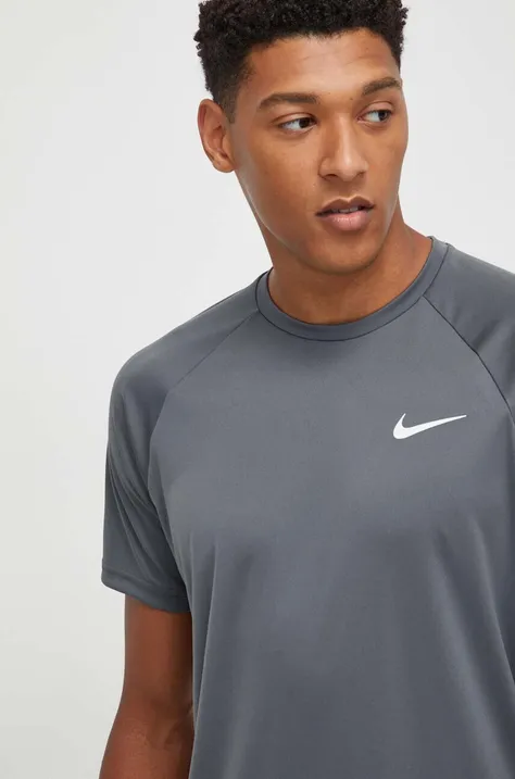 Majica kratkih rukava za trening Nike boja: siva, bez uzorka