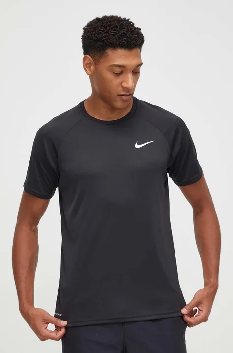 Kratka majica za vadbo Nike črna barva