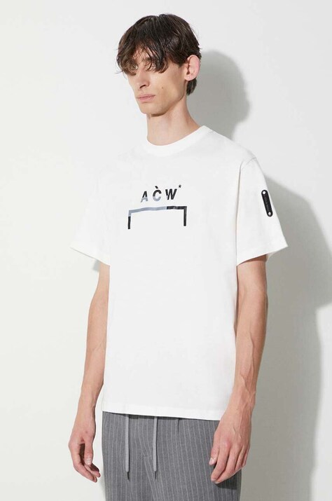 A-COLD-WALL* cotton t-shirt STRATA BRACKET T-SHIRT white color ACWMTS157C