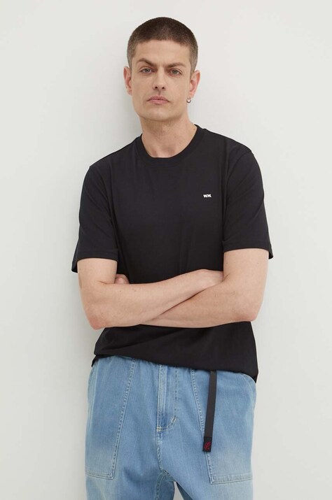 Wood Wood tricou din bumbac Essential sami classic t-shirt culoarea negru, uni 20005711.2491