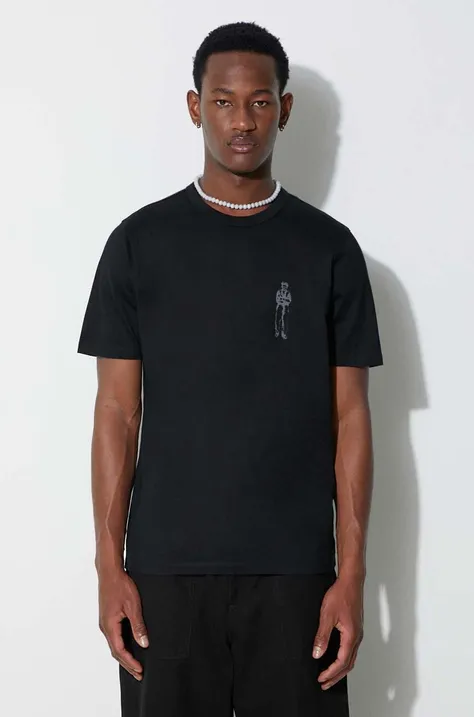 C.P. Company t-shirt bawełniany kolor czarny z nadrukiem