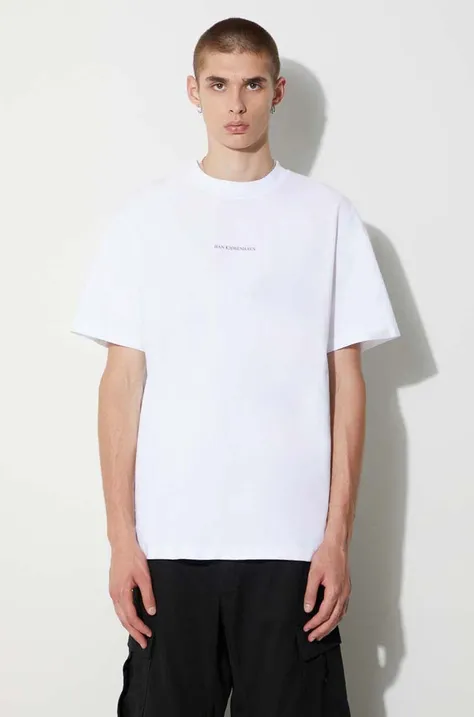 Памучна тениска Han Kjøbenhavn в бяло с принт
