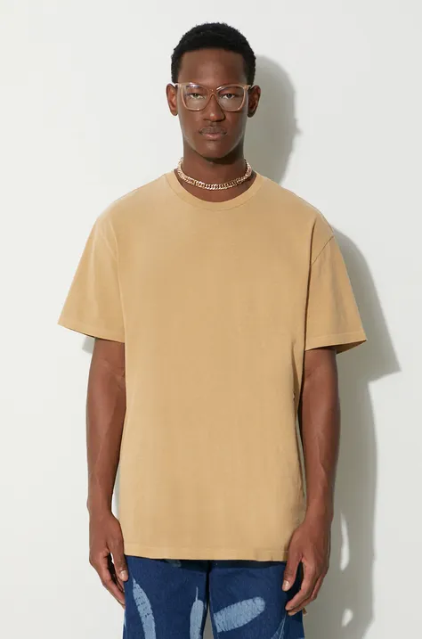 Bavlněné tričko KSUBI béžová barva, s potiskem