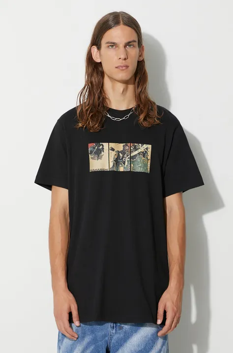 Maharishi tricou din bumbac Kuroko Organic T-Shirt culoarea negru, cu imprimeu, 1071
