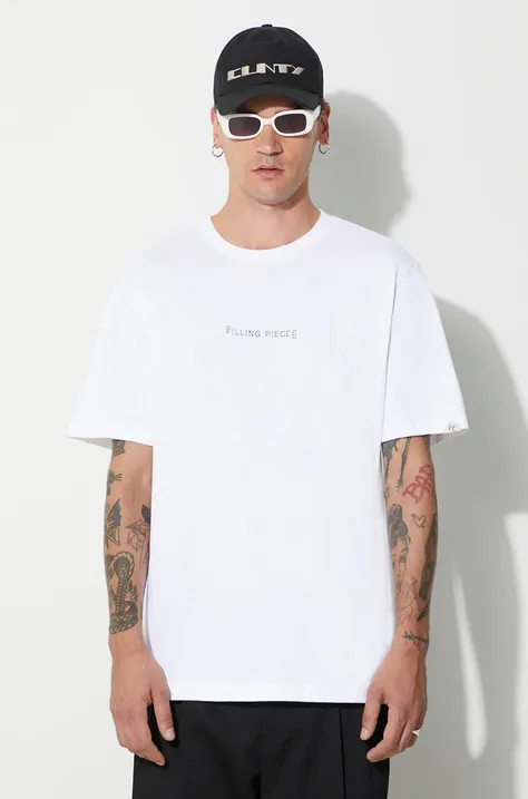 Bavlnené tričko Filling Pieces Carabiner biela farba, s potlačou, 74417051901