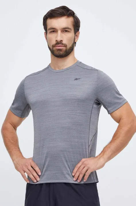 Reebok edzős póló Motionfresh Athlete szürke, melange