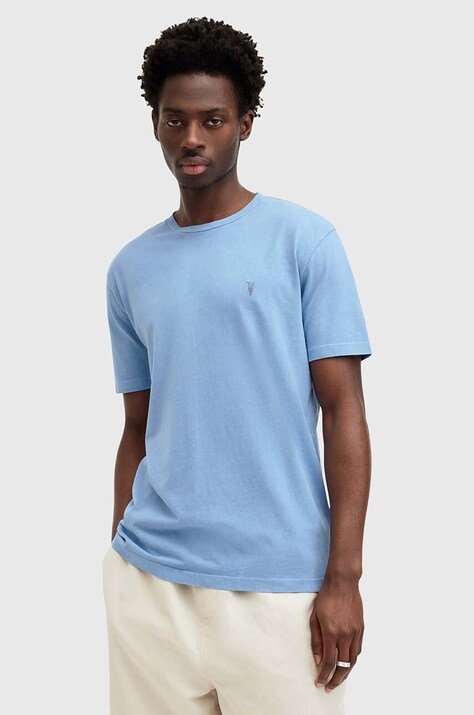 AllSaints tricou MD095Z OSSAGE SS CREW barbati, neted