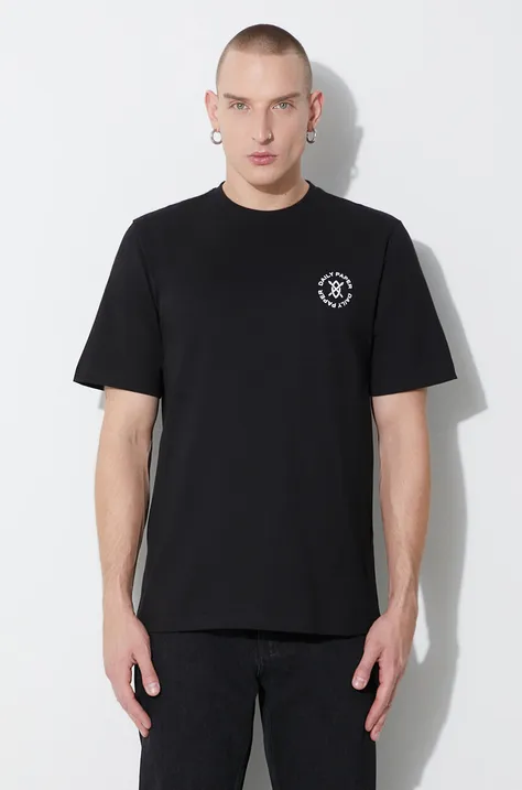 Bavlněné tričko Daily Paper Circle Tee černá barva, s potiskem, 1000111