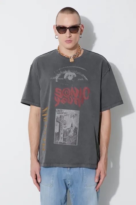 PLEASURES t-shirt in cotone Test Print uomo  P23SY014