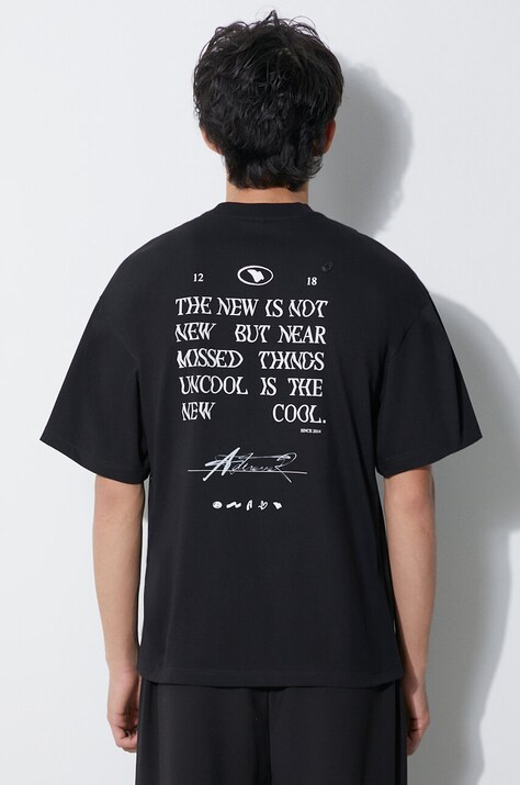 Ader Error t-shirt Tatom Logo męski kolor czarny z nadrukiem BMADFWTS0103
