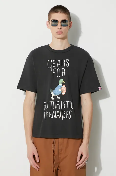 Bavlnené tričko Human Made Graphic pánske, čierna farba, s potlačou, HM26TE002