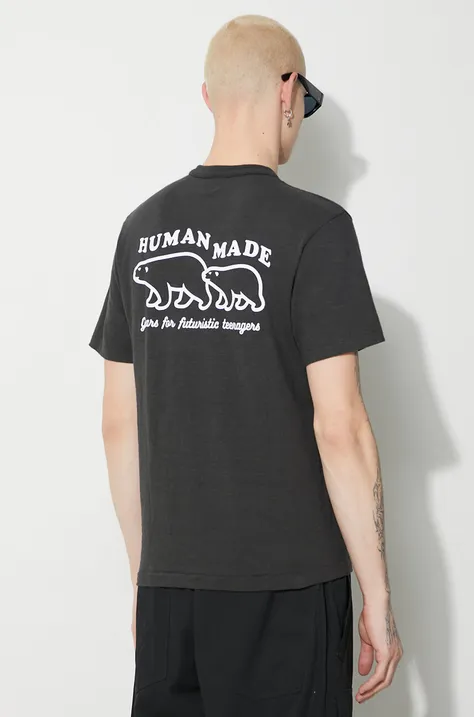 Памучна тениска Human Made Graphic в черно с принт HM26TE010