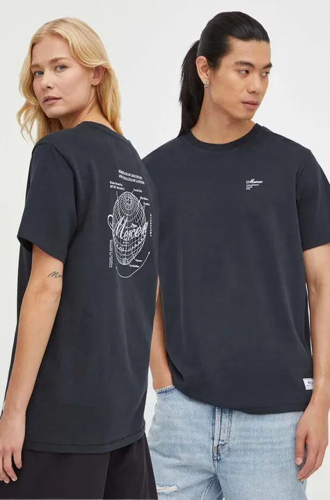 Mercer Amsterdam t-shirt bawełniany kolor czarny z nadrukiem