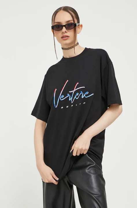 Βαμβακερό μπλουζάκι Vertere Berlin χρώμα: μαύρο