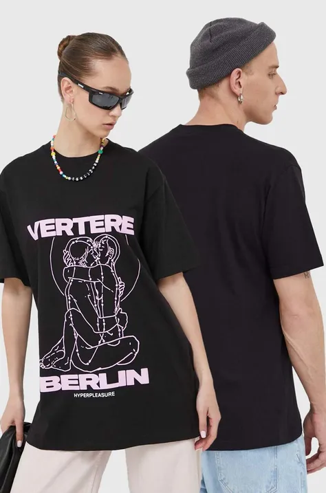 Bombažna kratka majica Vertere Berlin črna barva