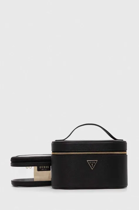 Kozmetična torbica Guess črna barva, PW7463 P4361