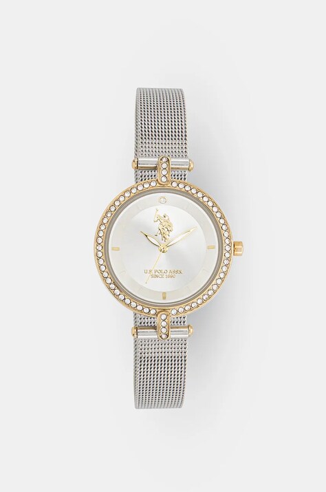 U.S. Polo Assn. zegarek NATALIE damski kolor srebrny USP8186YG