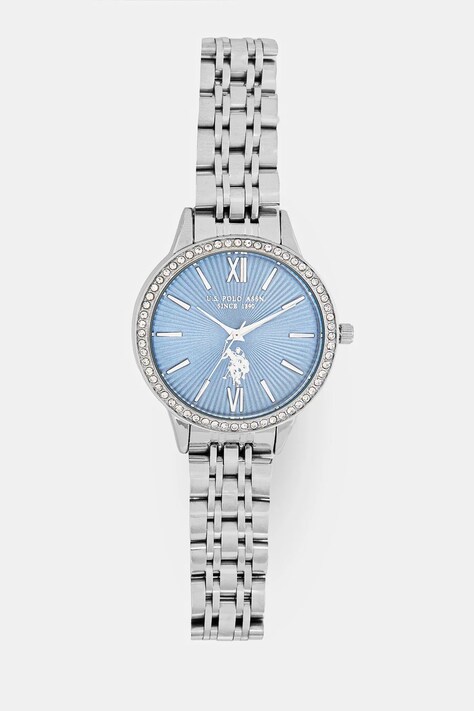 U.S. Polo Assn. zegarek FAITH damski kolor srebrny USP8199BL