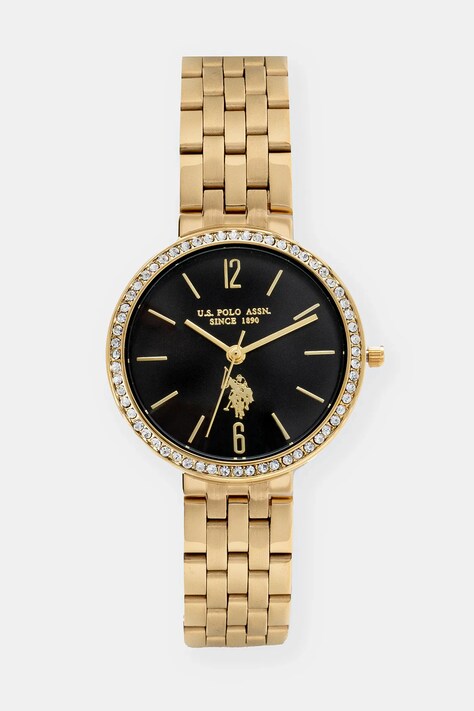 Ρολόι U.S. Polo Assn. ROSE χρώμα: χρυσαφί, USP8279BK
