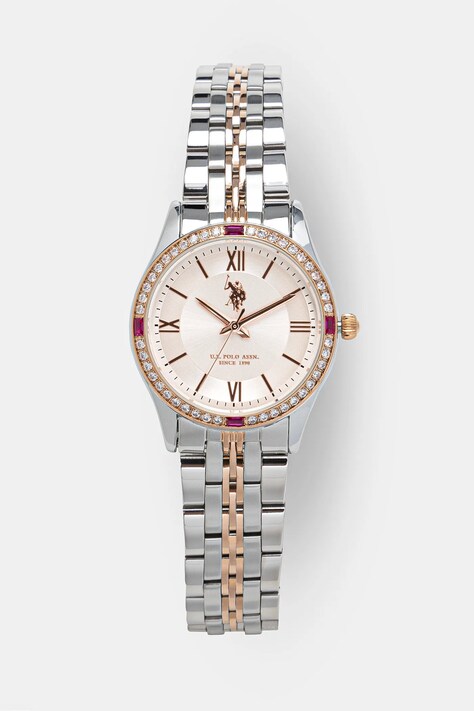 U.S. Polo Assn. ceas GISELLE femei, culoarea argintiu, USP8325RG