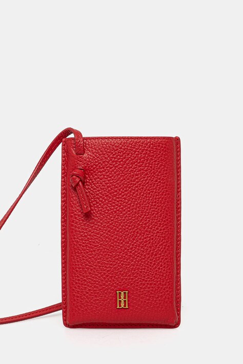 Kožené pouzdro na telefon By Malene Birger AYA PHONE červená barva, 103151