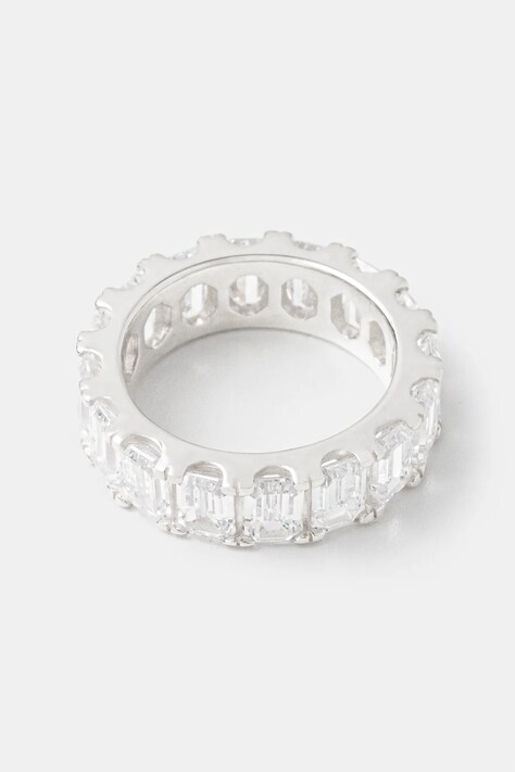 Срібний перстень HATTON LABS Step Cut Eternity Ring HL.W4.266.01