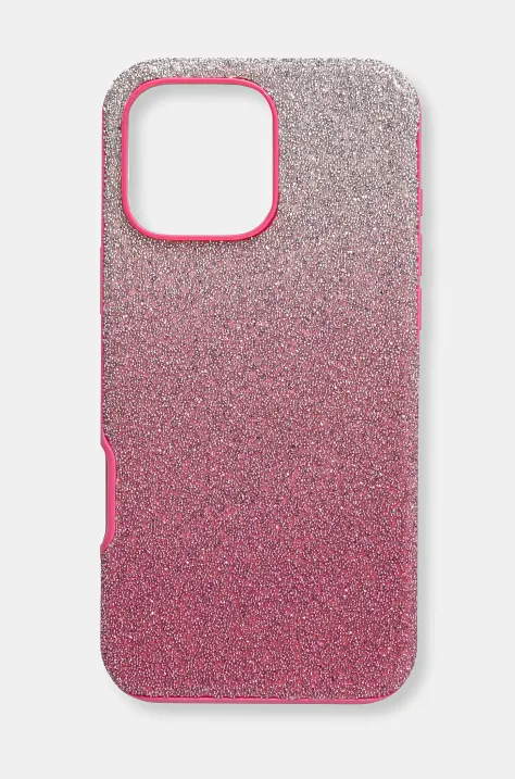 Swarovski Husa pentru telefon HIGH 16 PRO MAX culoarea roz, 5698786