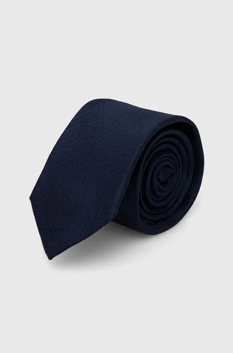 Hodvábna kravata Calvin Klein tmavomodrá farba, K10K113142