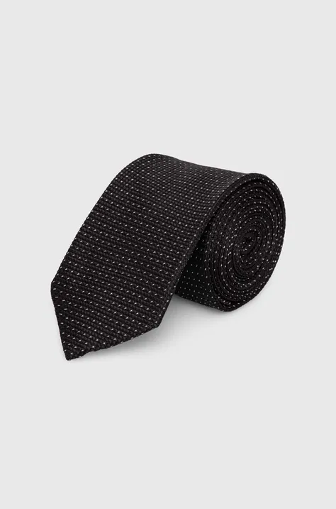 Kravata od svile Calvin Klein boja: crna, K10K113144