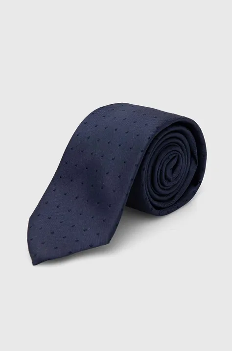 Hodvábna kravata Calvin Klein tmavomodrá farba, K10K113148