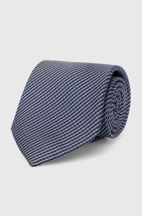 Svilena kravata Michael Kors mornarsko modra barva