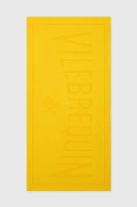 Vilebrequin ręcznik bawełniany SAND 90 x 180 cm kolor żółty SANC1200