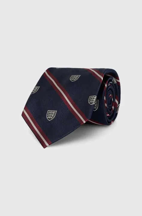 Hedvábná kravata Polo Ralph Lauren tmavomodrá barva, 712942399