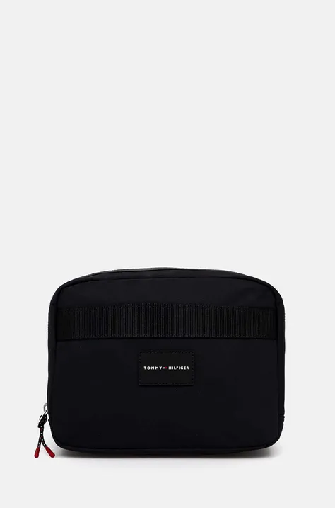 Kozmetična torbica Tommy Hilfiger črna barva, AM0AM12597