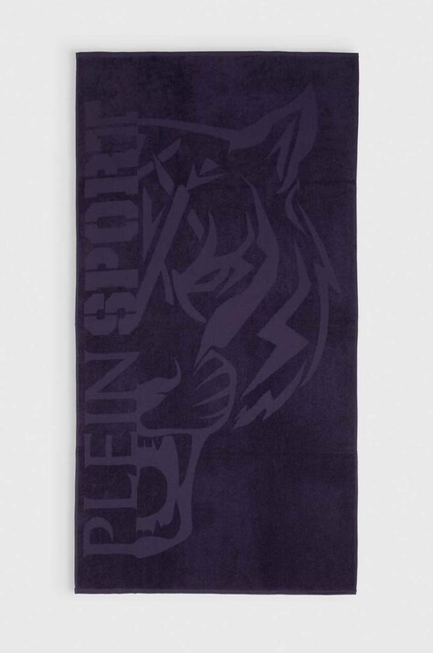 PLEIN SPORT prosop din bumbac 92 x 170 cm culoarea albastru marin, PS24TW02