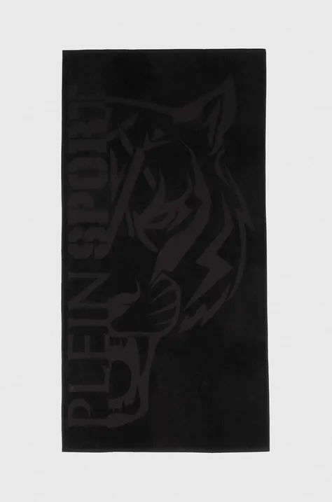 PLEIN SPORT ręcznik bawełniany 92 x 170 cm kolor czarny PS24TW02