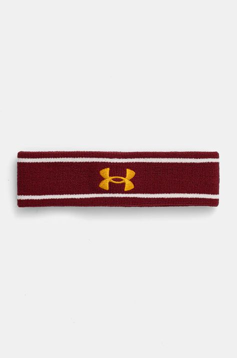 Under Armour opaska na głowę kolor bordowy 1373118