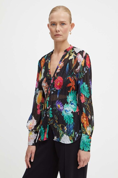 Guess bluza LISETTE femei, culoarea negru, neted, W4YH85 WGCB0