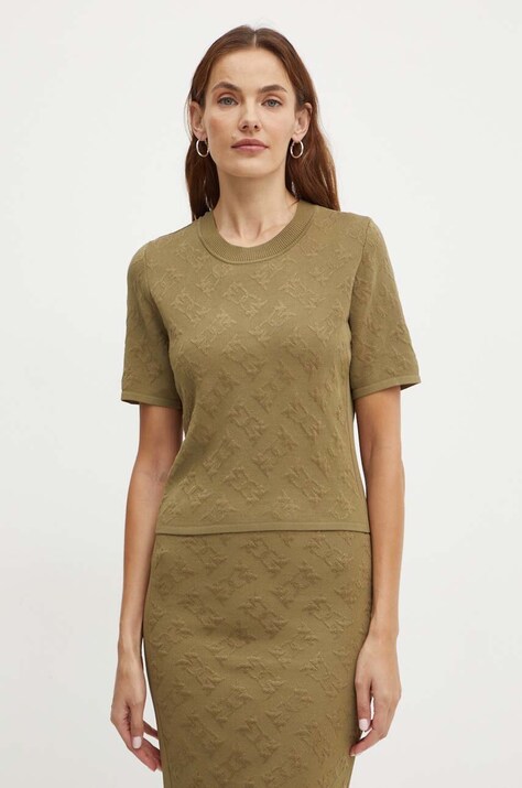Pinko bluza femei, culoarea verde, modelator, 103976 A21T