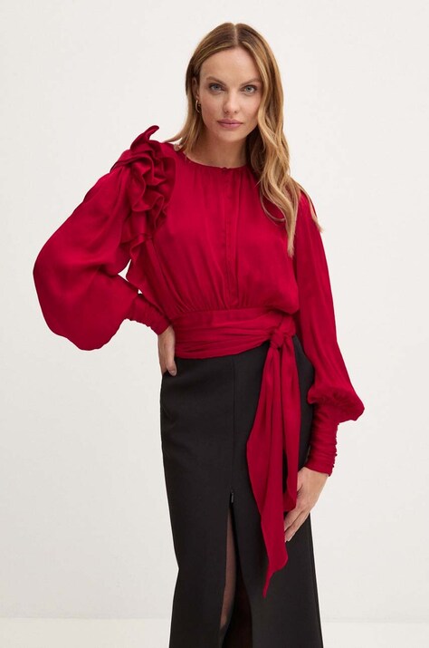 Pinko bluza femei, culoarea rosu, neted, 104081 A22V