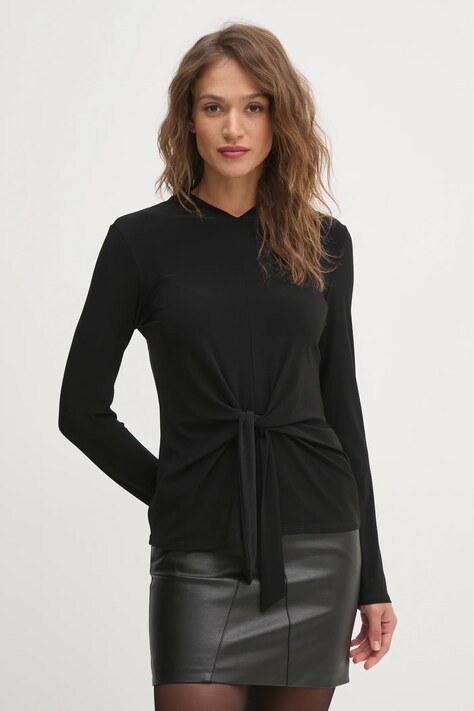 Joseph Ribkoff bluză femei, culoarea negru, neted, 244112