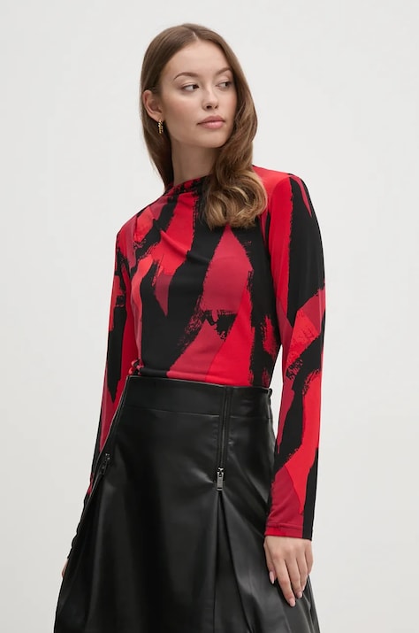 Joseph Ribkoff bluza femei, culoarea rosu, modelator, 244233