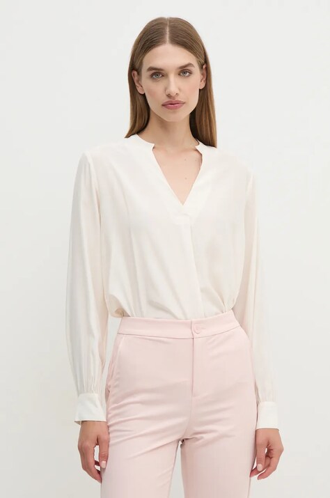 United Colors of Benetton bluza femei, culoarea bej, neted, 59WJDQ097