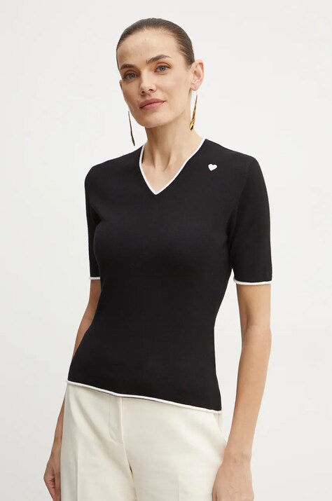 Vuneni pulover MAX&Co. boja: crna, lagani, 2426366033200