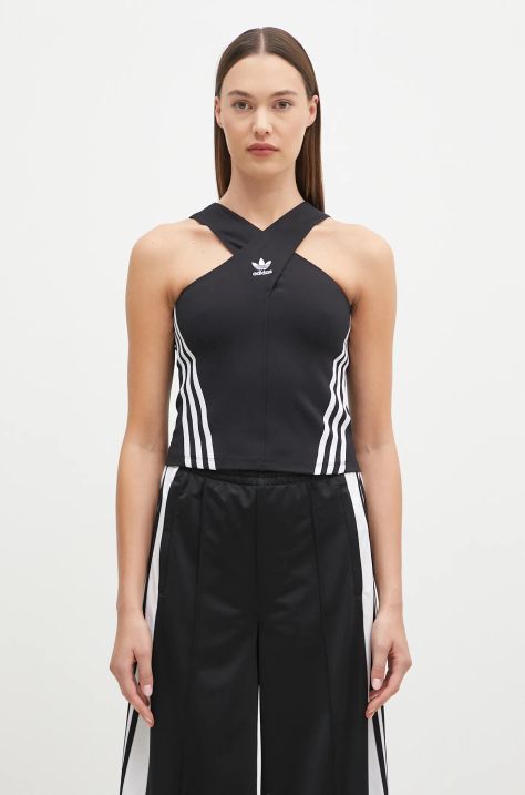 Блуза adidas Originals Tank в черно с десен JM9258