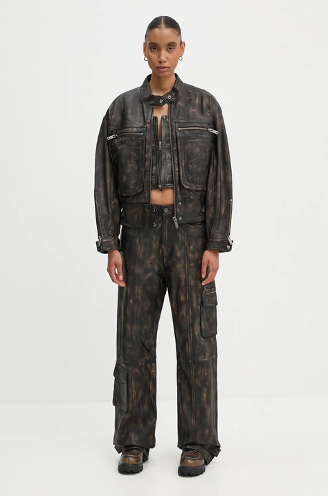 Шкіряна блузка Gestuz — AW24-BDD0BJ, чорний — фото 2