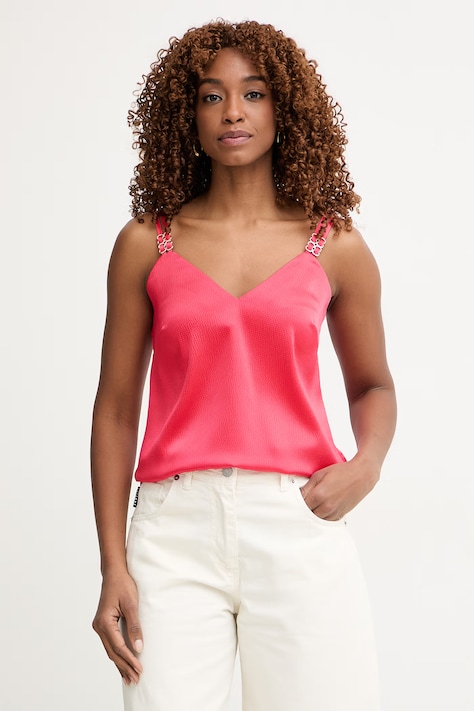 Morgan top damski OLAFI pomarańczowy gładki OLAFI